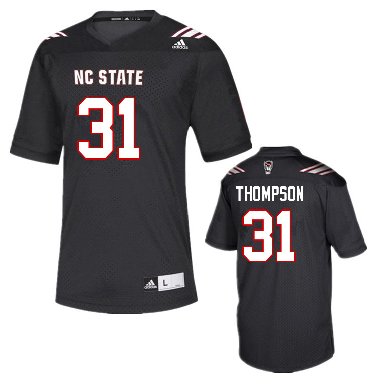 Men #31 Daejuan Thompson NC State Wolfpack College Football Jerseys Sale-Black